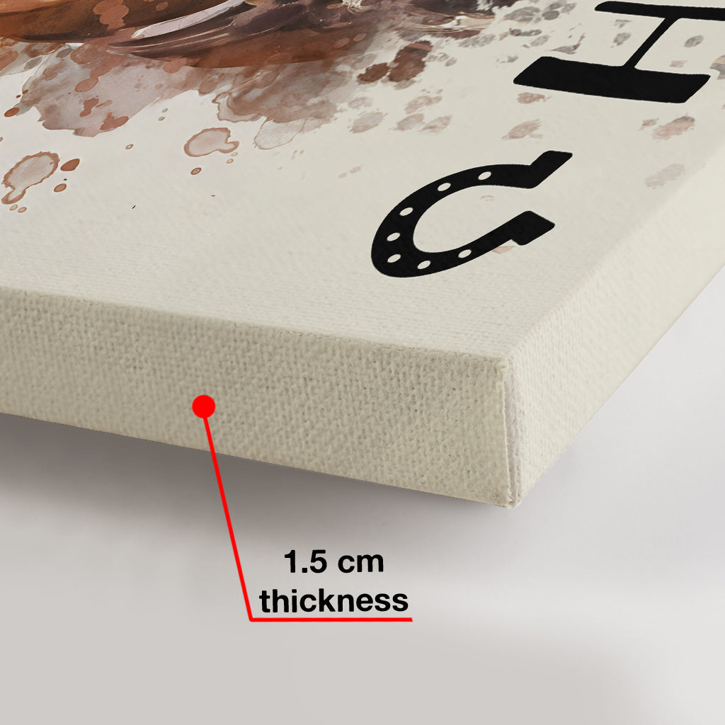 Einfach ein Mädchen, das Pferde liebt – personalisierte Pferde-Leinwand und Poster