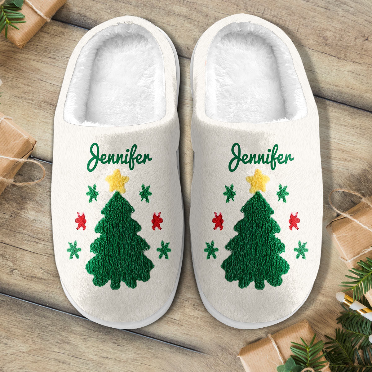 Christmas Tree - Personalized Christmas Slippers