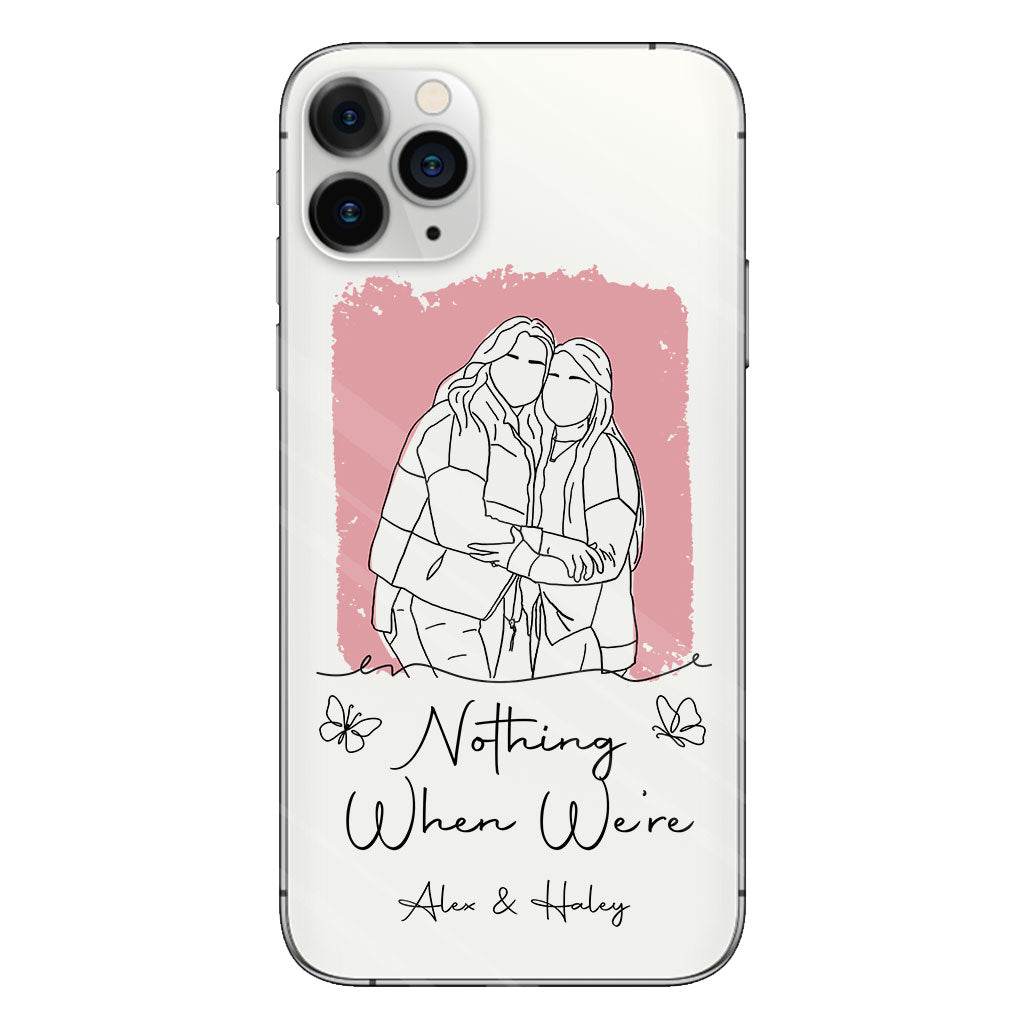 Nothing Makes Sense When We're Apart - Personalized Bestie Clear Phone Case