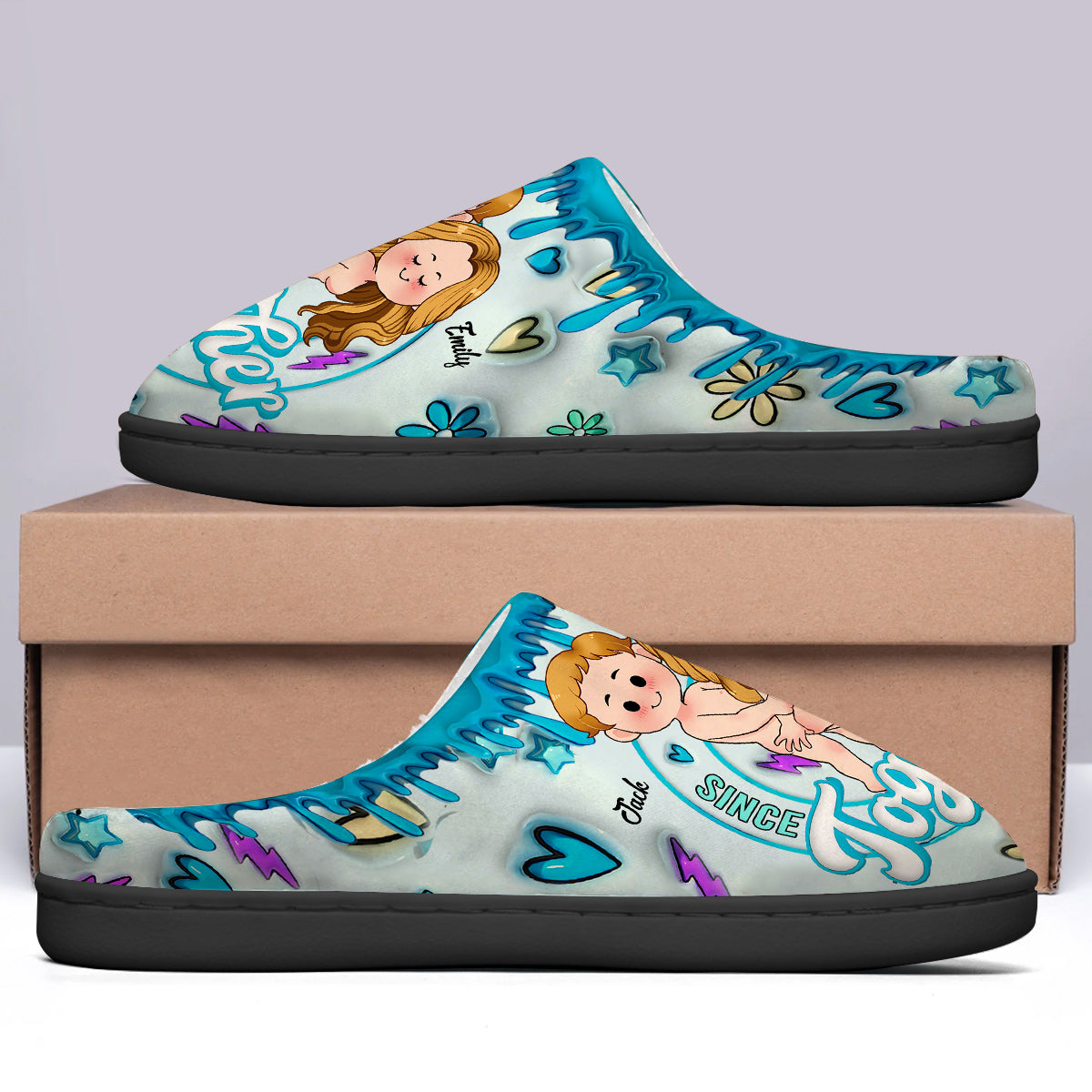 Gemeinsam seit - Personalisierte Paarpantoffeln