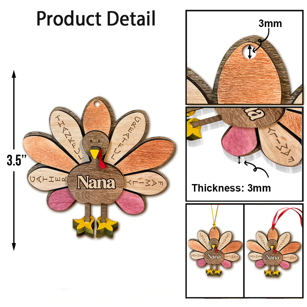 Thankful Grandma - Gift for grandma - Personalized Ornament