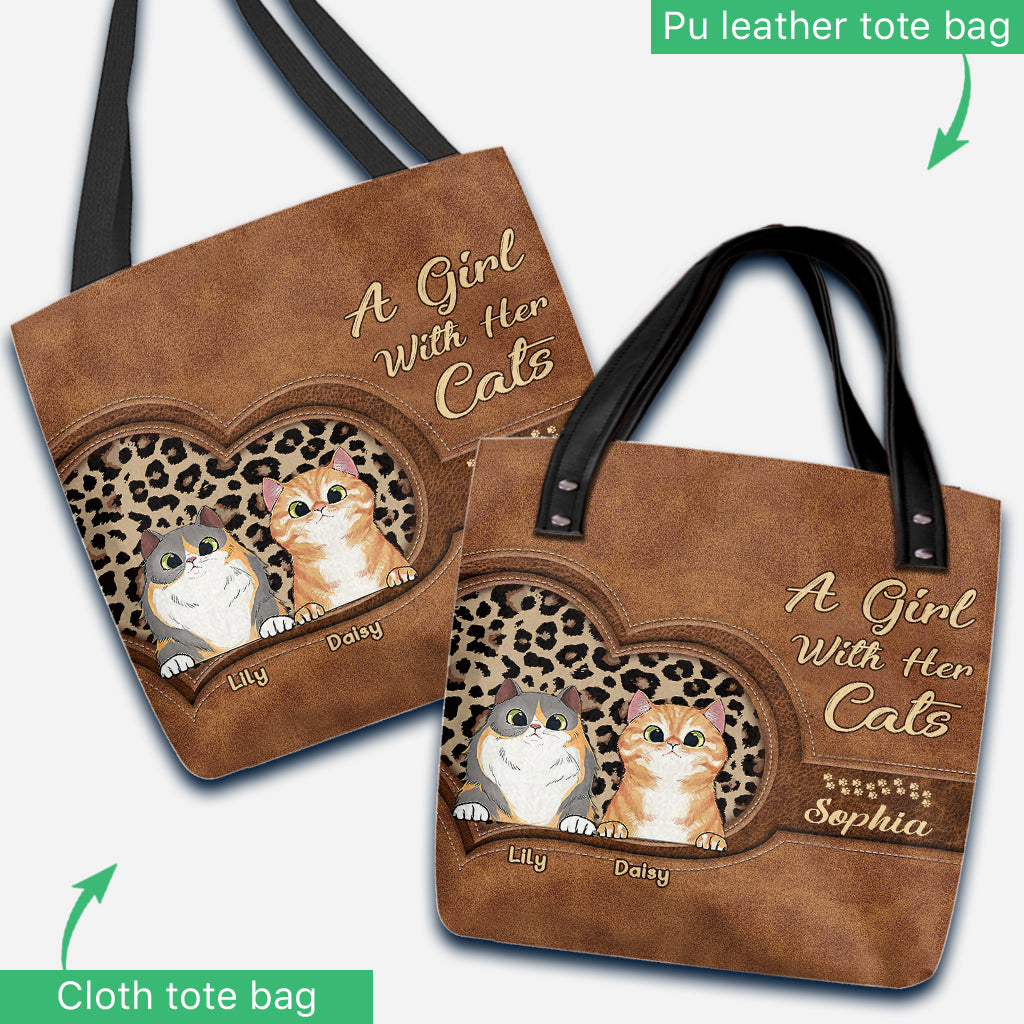 Important Cat Mom Stuff - Personalized Cat Tote Bag