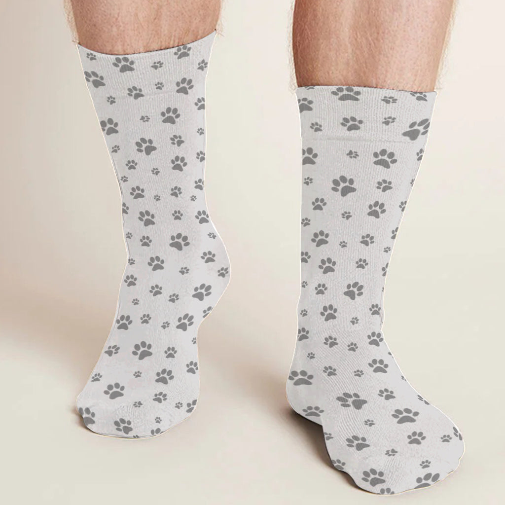 Ich kann jetzt aufstehen – Katzengeschenk für Hundeliebhaber – Personalisierte Socken