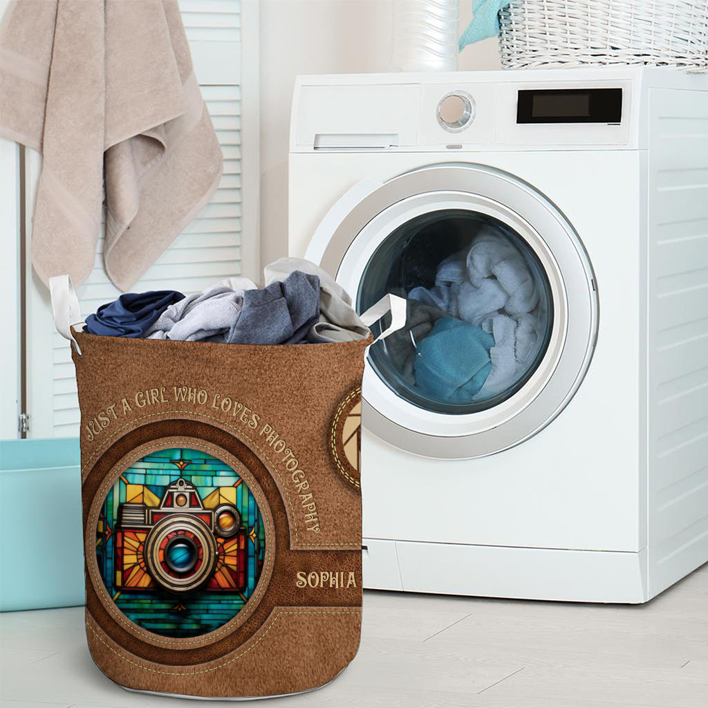 Just A Girl Who Loves Photography - Personalized Photography Storage Basket