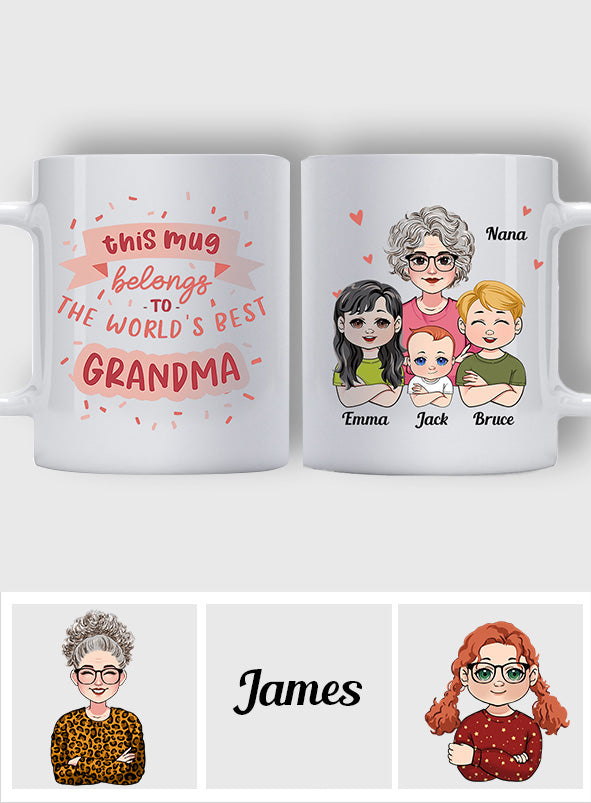 Diese Tasse gehört der besten Oma – personalisierte Oma-Tasse
