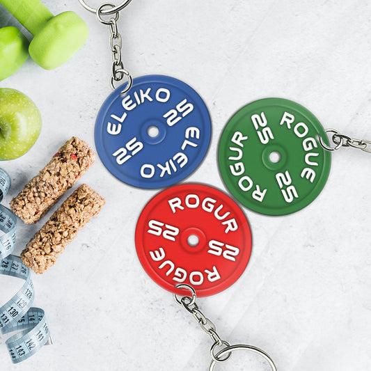 Weight Plates - Personalized Fitness Keychain