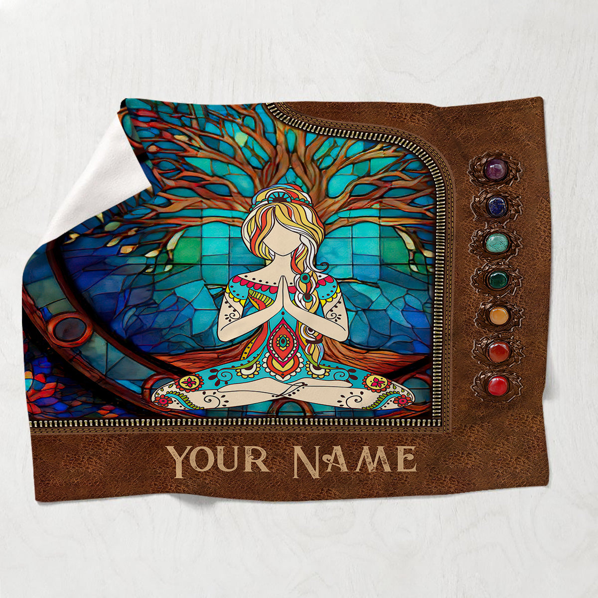 Namaste Green - Personalisierte Yogadecke