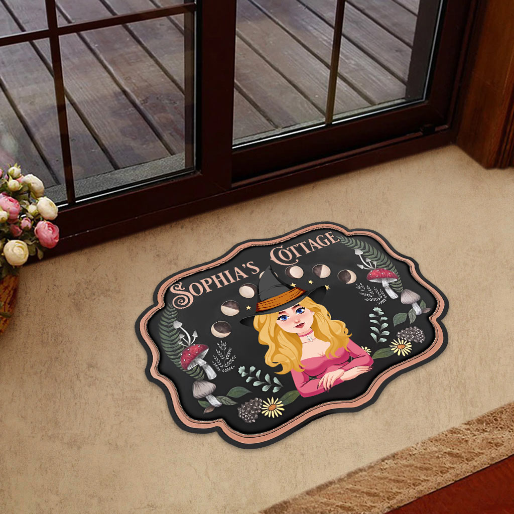 Witch's Cottage - Personalized Witch Shaped Doormat