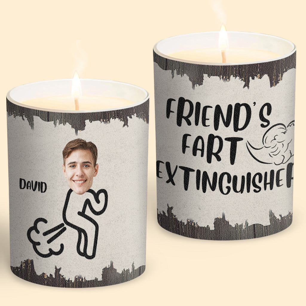 Furzlöscher – Geschenk für Papa, Oma, Opa, Mama, Onkel, Tante, Sohn, Tochter, Bruder, Schwester, Enkelin, Enkel, Ehemann, Ehefrau, Freund, Freundin, Freund – Personalisierte Kerze mit Holzdeckel