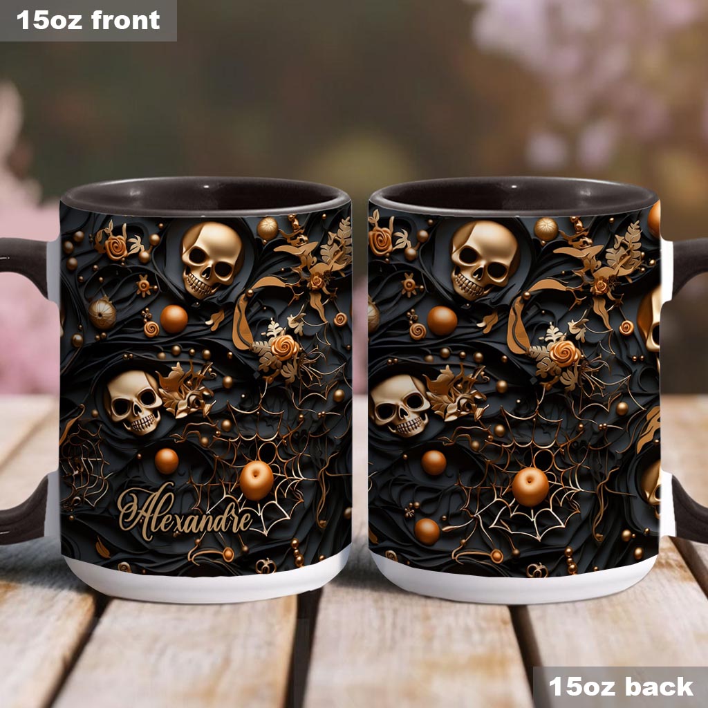 Gold Skull - Personalized Skull Accent Mug