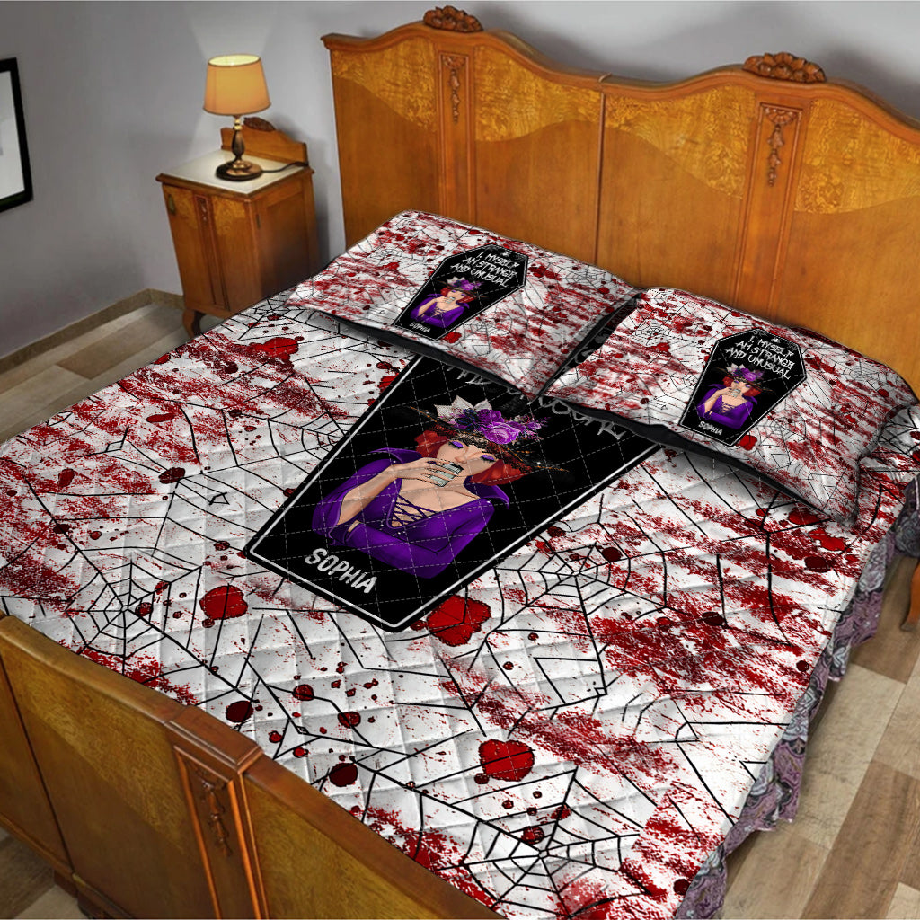 Ich selbst bin seltsam und ungewöhnlich – personalisiertes Hexen-Quilt-Set