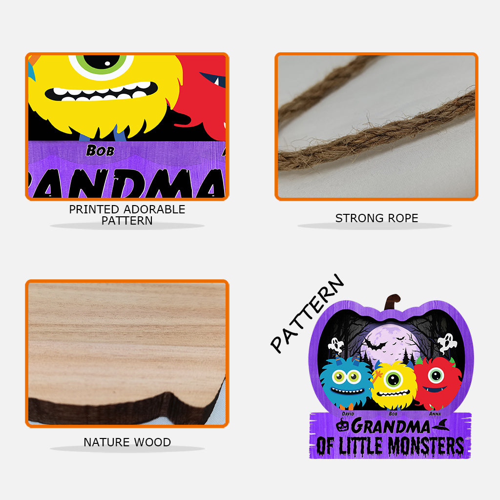 Oma der kleinen Monster - Personalisiertes Oma-Holzschild