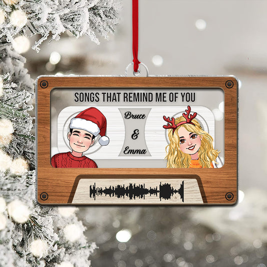 Song Remind Me Of You - Personalisierter zweilagiger Paarschmuck