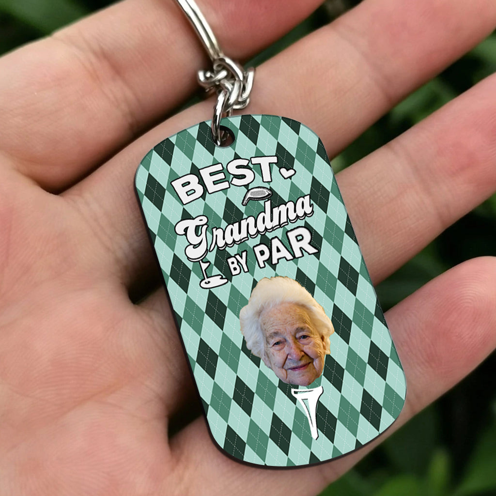 Bester Papa aller Zeiten – Golfgeschenk für Papa, ihn, Freund, Ehemann, Opa – Personalisierter Edelstahl-Schlüsselanhänger