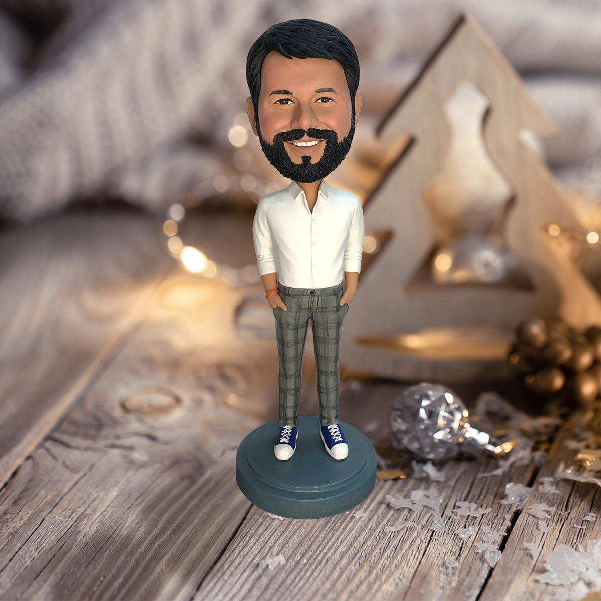 Bester Onkel/Papa/Opa aller Zeiten – Geschenk für Onkel – Personalisierte Wackelkopffigur