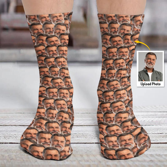 Individuell bedruckte Socken für Stiefväter – Personalisierte Socken