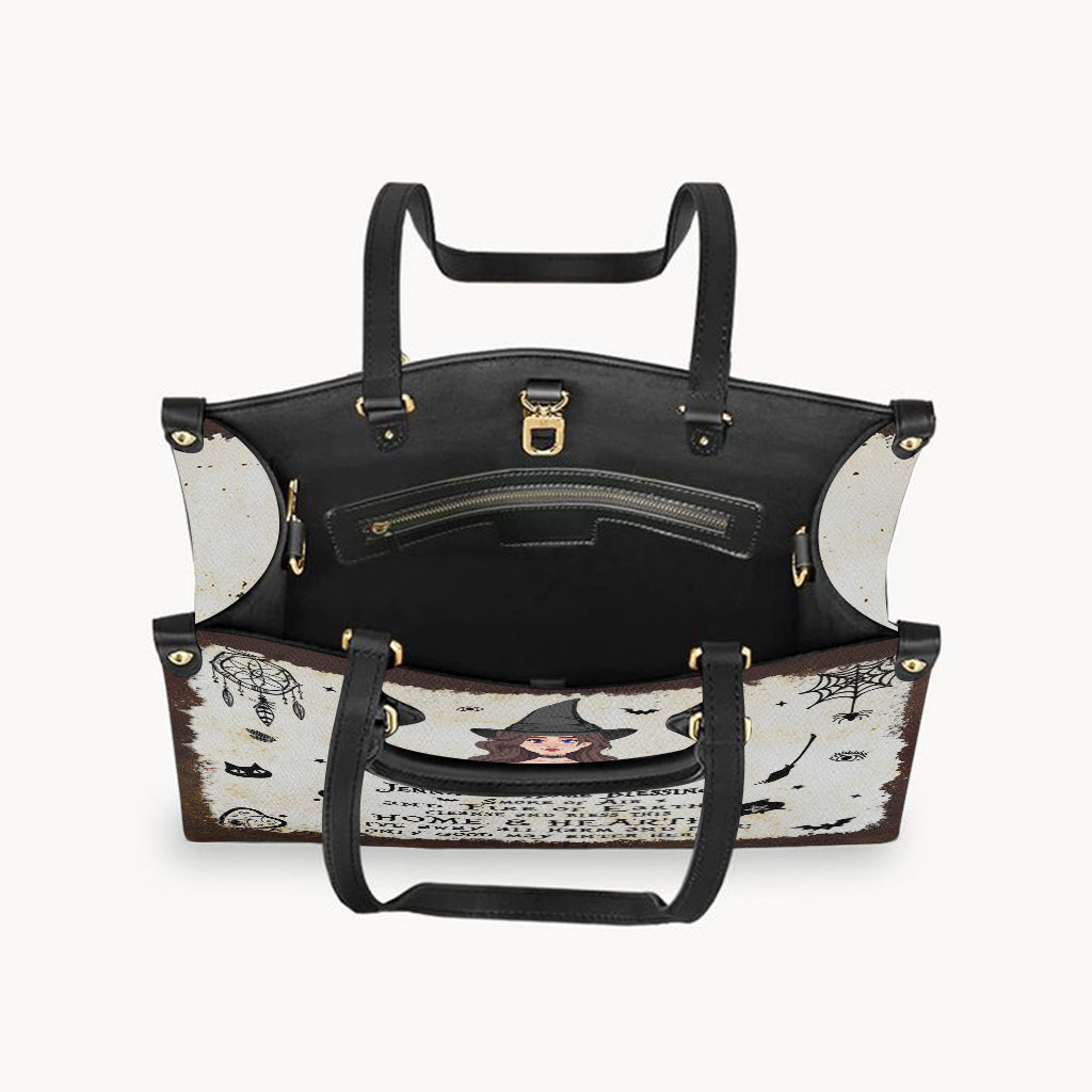 Haussegnung – Personalisierte Hexen-Lederhandtasche