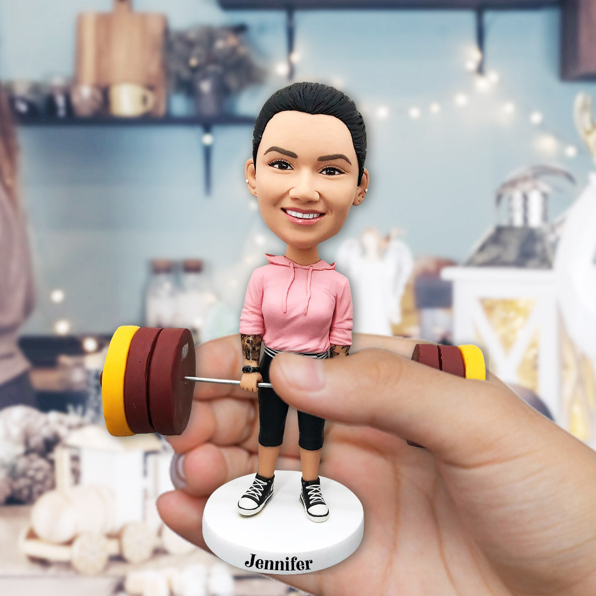Love Fitness – Personalisierte Fitness-Wackelkopffigur