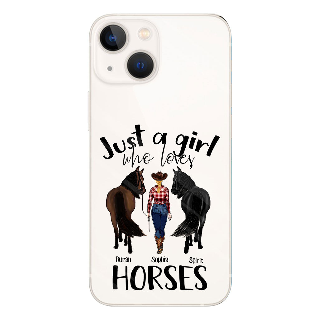 Just A Girl Who Loves Horses - Personalized Horse Clear Phone Case