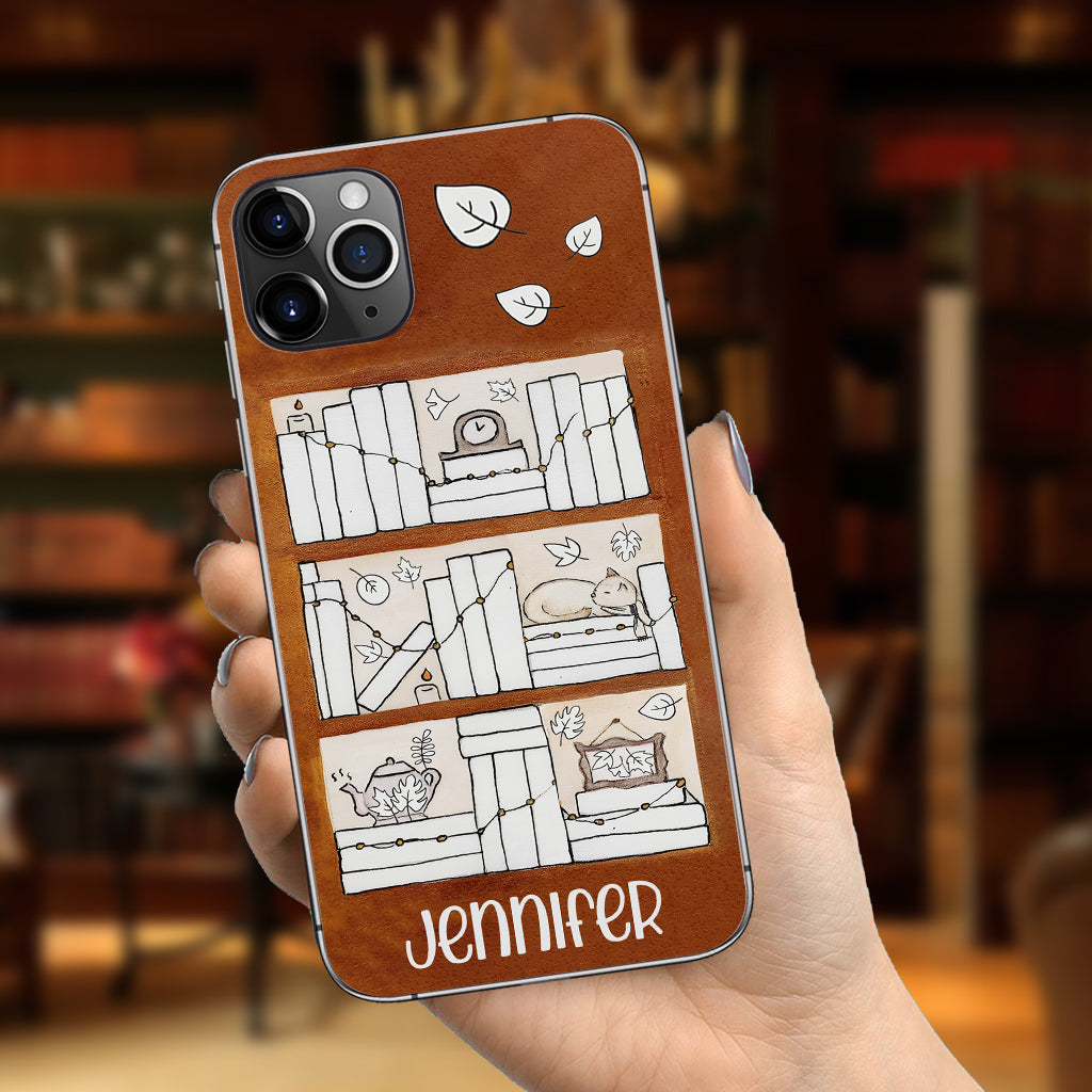 Lesetracker für vier Jahreszeiten – Personalisierte Buch-Handyhülle