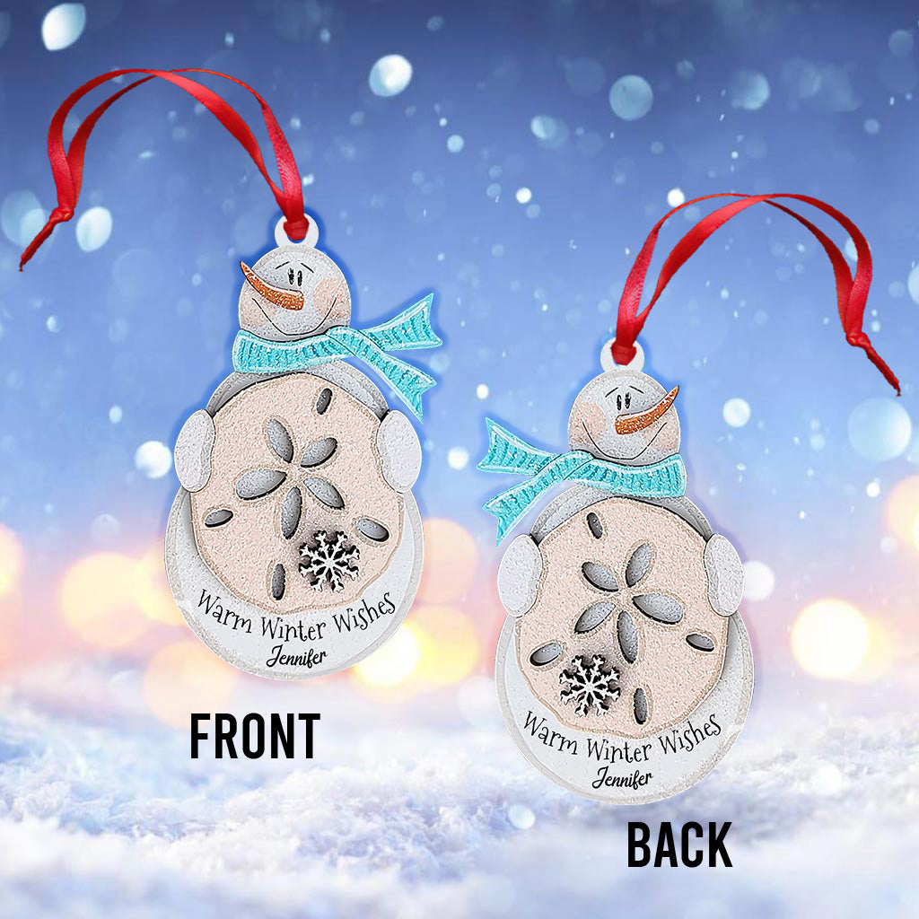 Herzliche Wintergrüße – Personalisierter Meeresliebhaber-Weihnachtsschmuck