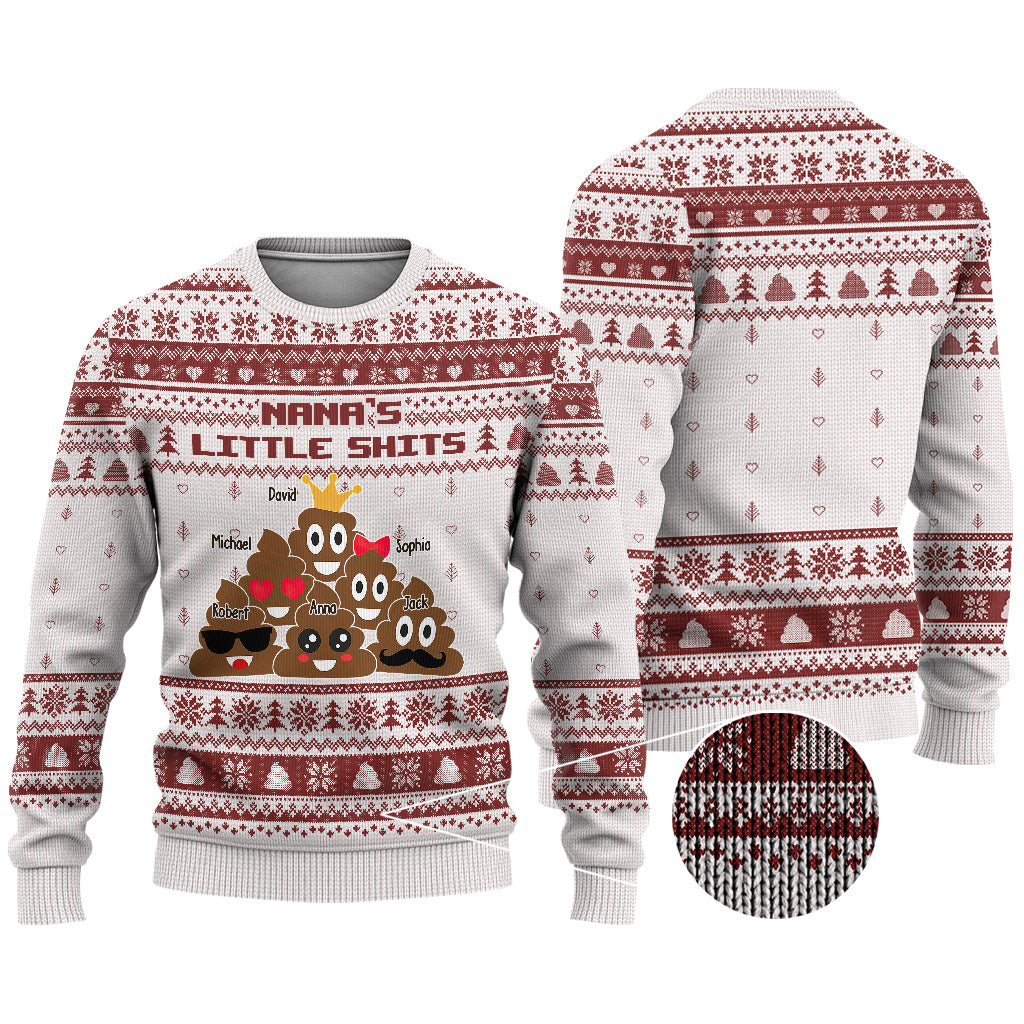 Nana's Little Cuties - Personalisierter Oma-Hässlicher-Pullover