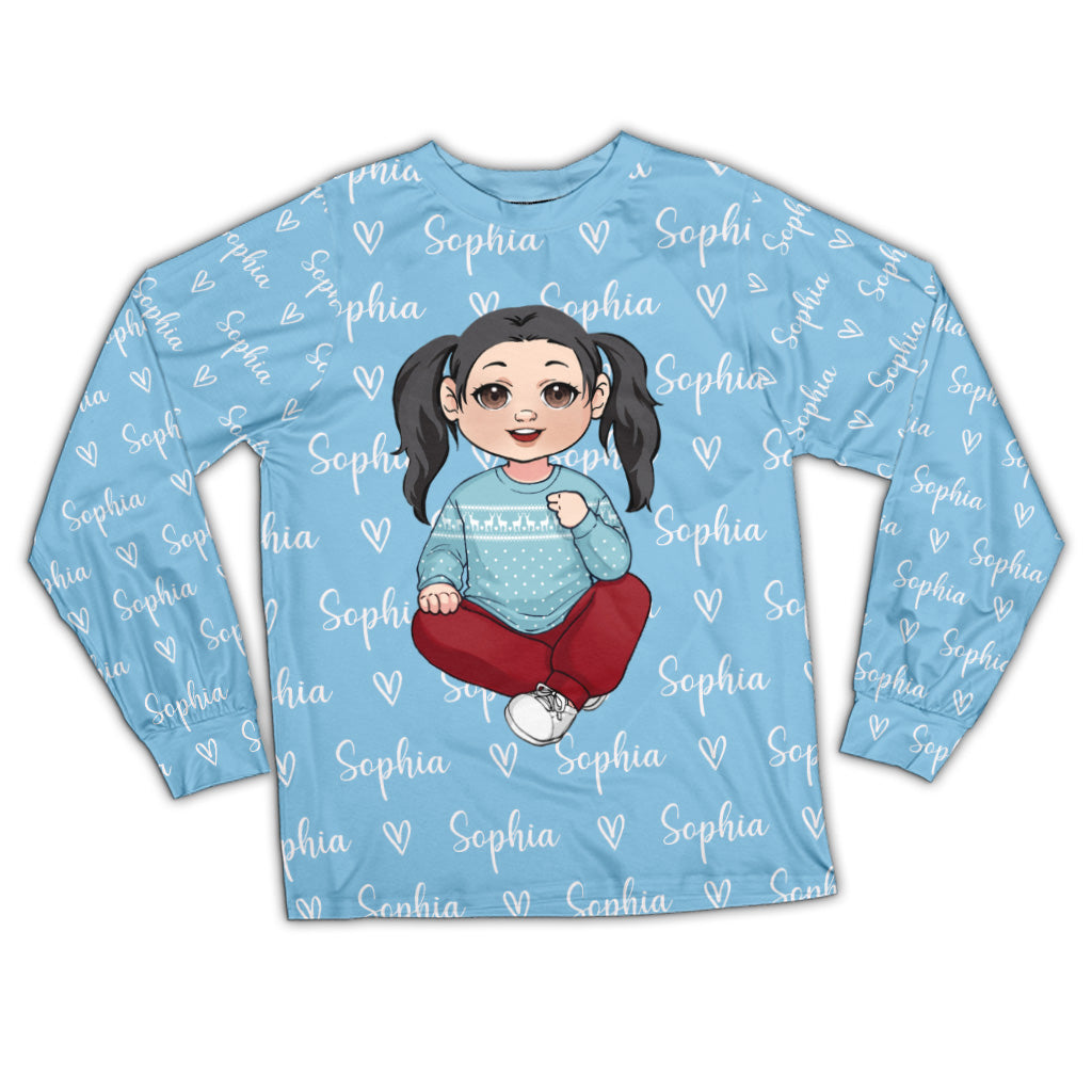 Frohe Weihnachten, Kinder – personalisiertes Kinderpyjama-Set