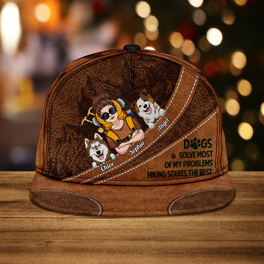 Wandern und Hunde – Personalisierte Wander-Snapback-Kappe