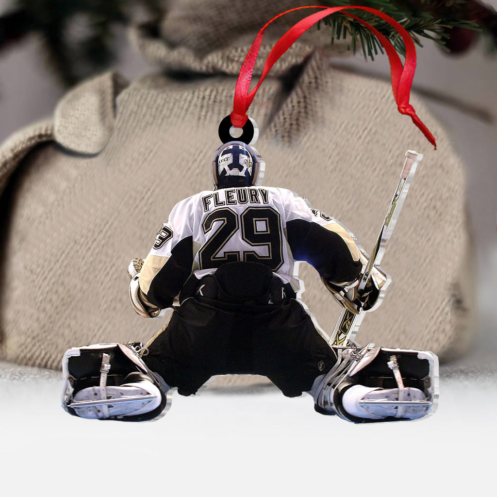 Foto-Ornament – ​​Hockey-Geschenk für den Sohn – Personalisierter Ornament