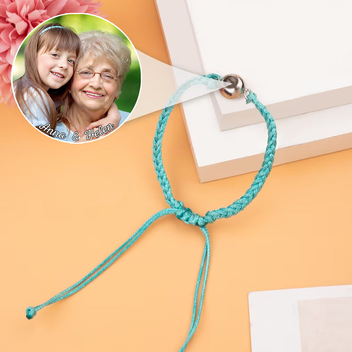 Meine Enkelkinder – Geschenk für Oma – Personalisiertes Projektionsarmband
