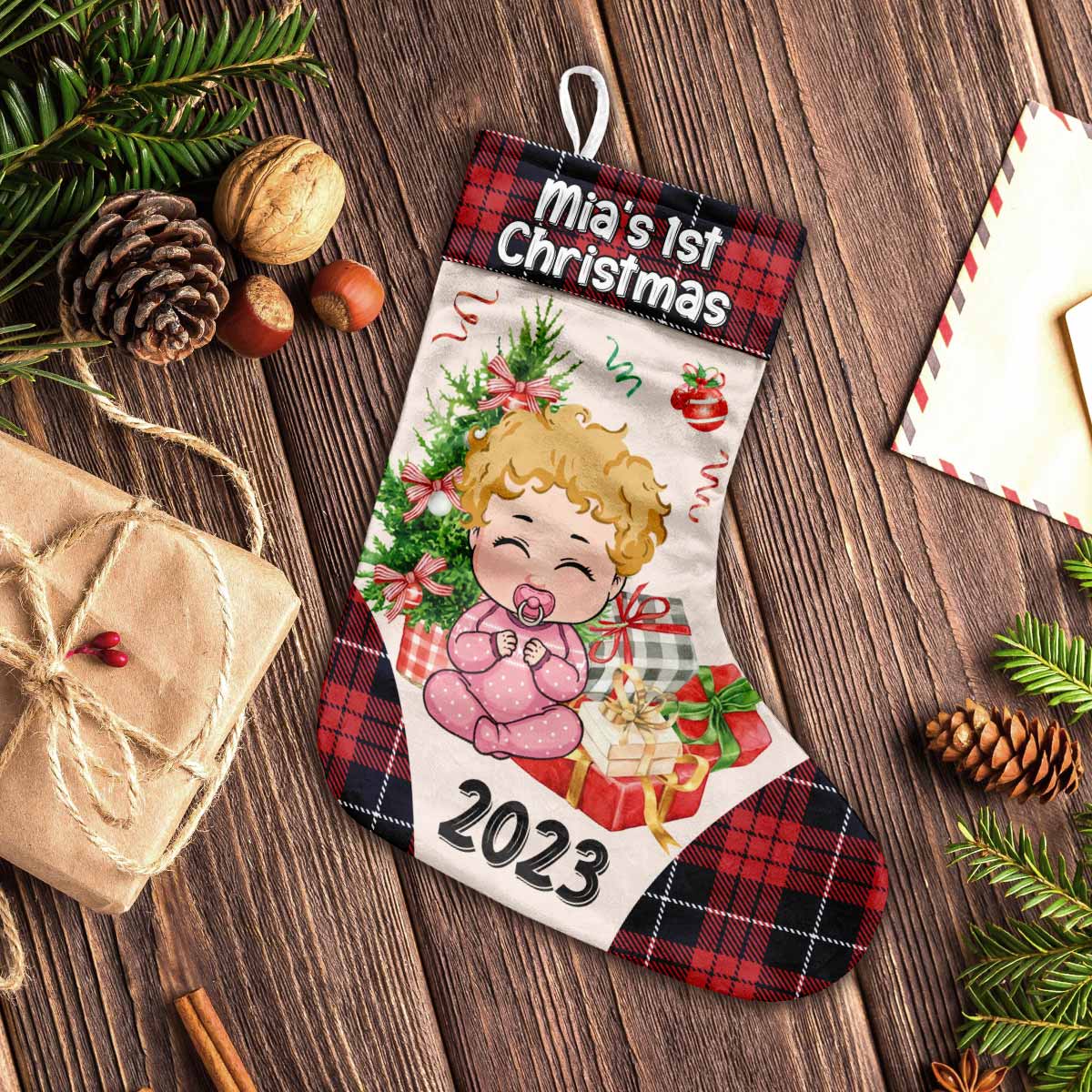 Mein erstes Weihnachten – personalisierte Weihnachtsstrümpfe für die Familie