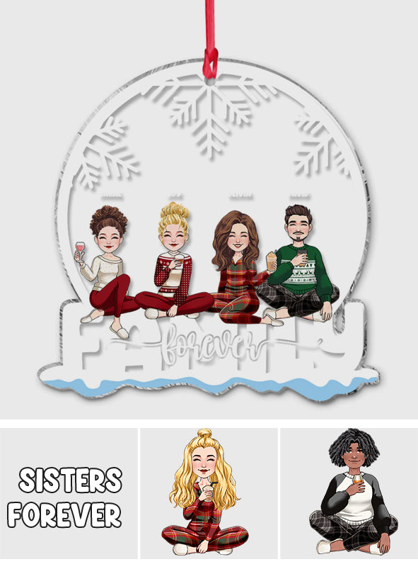 Für immer Geschwister – Personalisierter transparenter Geschwisteranhänger