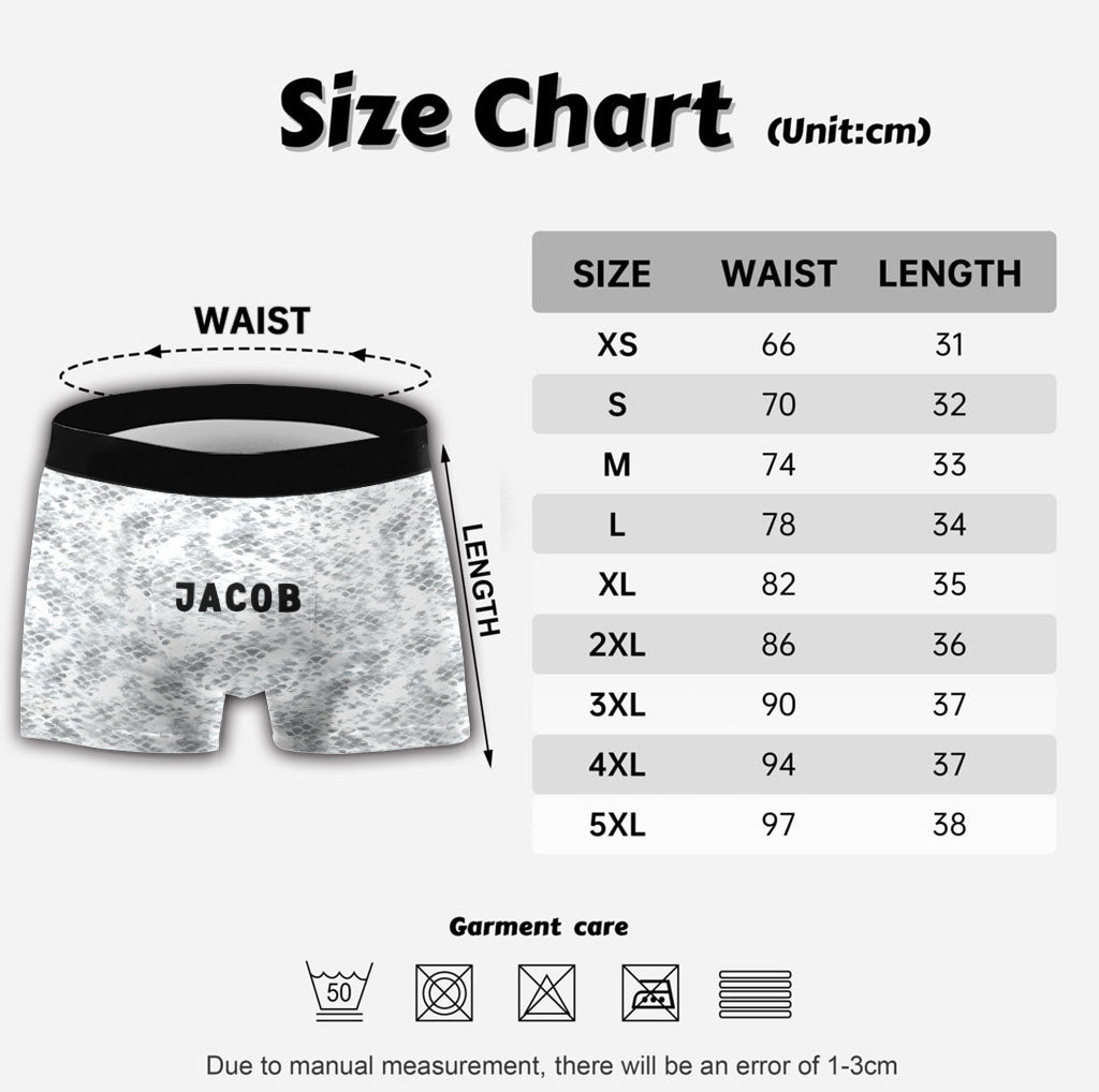 Kiss My Bass - Personalized Fishing Men Boxer Briefs