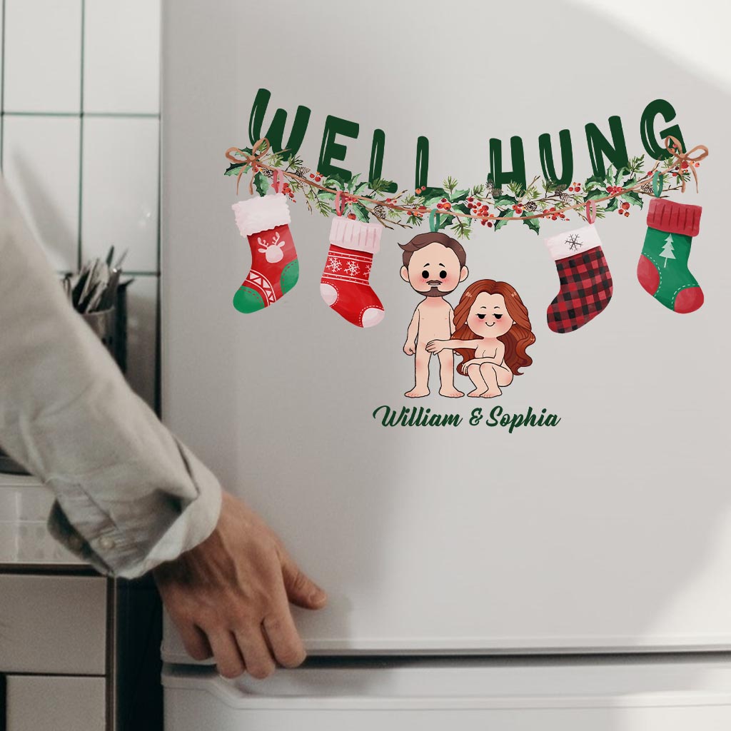 Gut bestückt – Personalisierter Aufkleber für Paare (gestanzt)