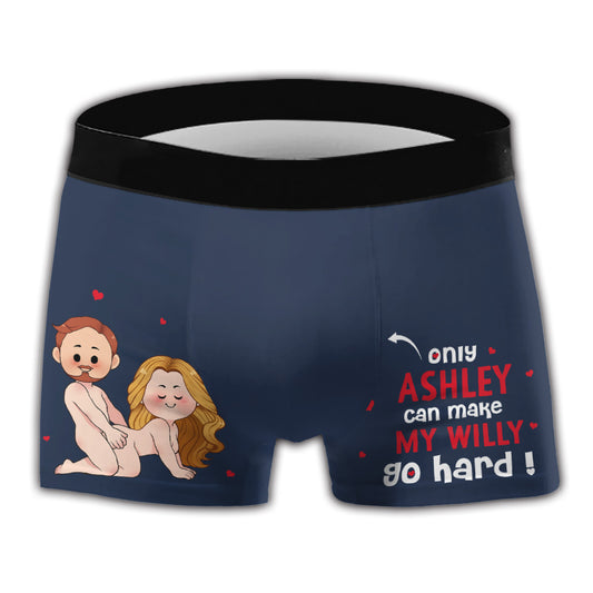 My Willy Go Hard - Personalisierte Boxershorts für Männer für Paare