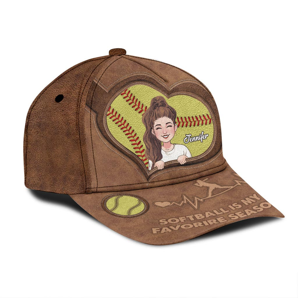 Softball ist meine Lieblingssaison – Personalisierte Softball Classic Cap