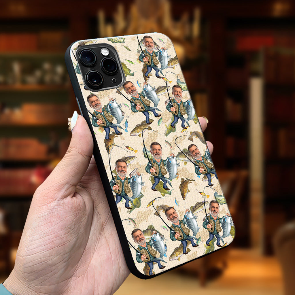 Lustiges Angelmotiv – personalisierte Handyhülle mit Foto