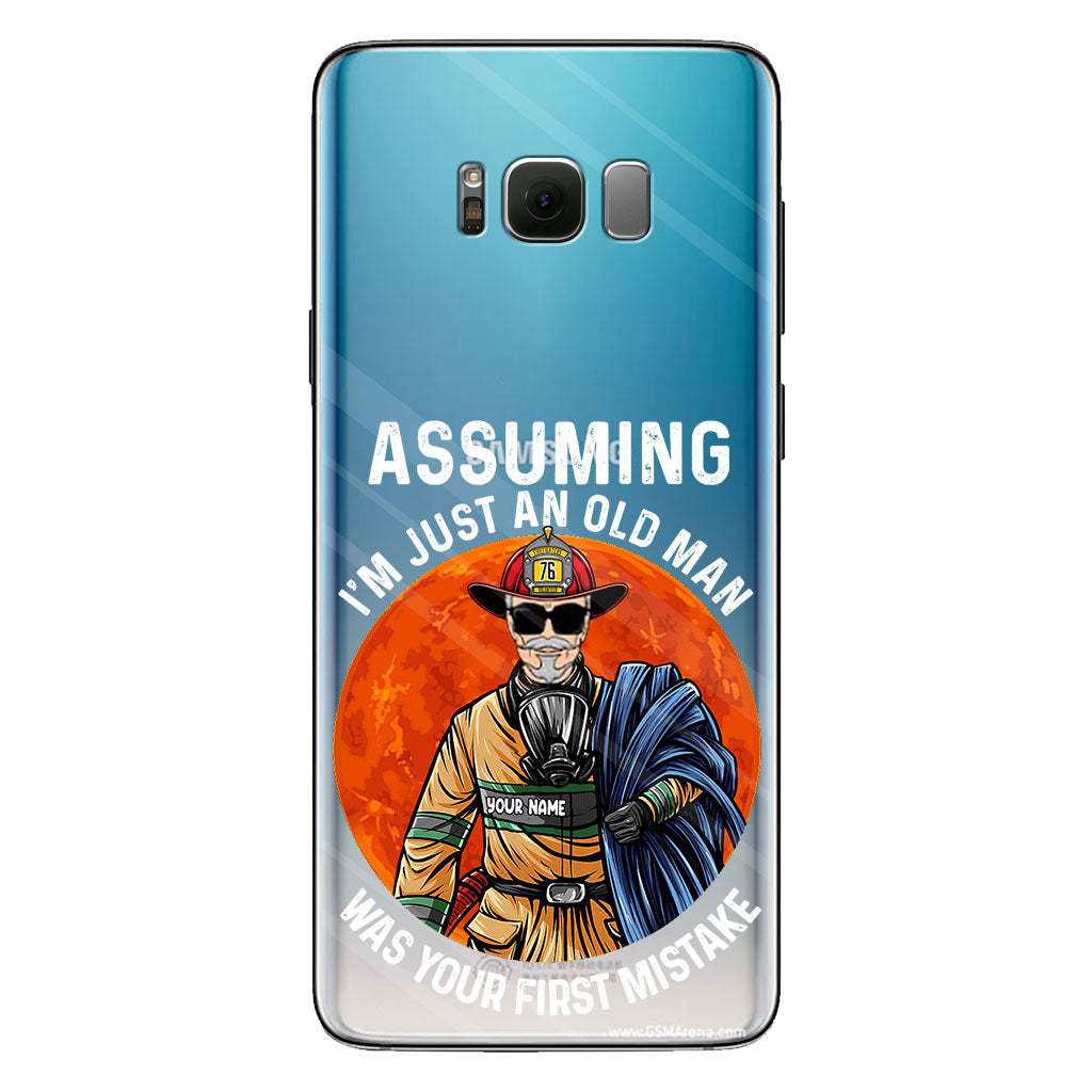 Your Mistake - Personalized Firefighter Clear Phone Case