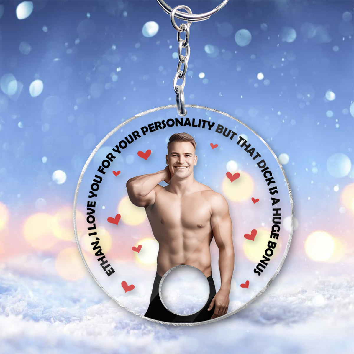 Ich liebe dich für deine Persönlichkeit – Personalisierter Schlüsselanhänger für Paare