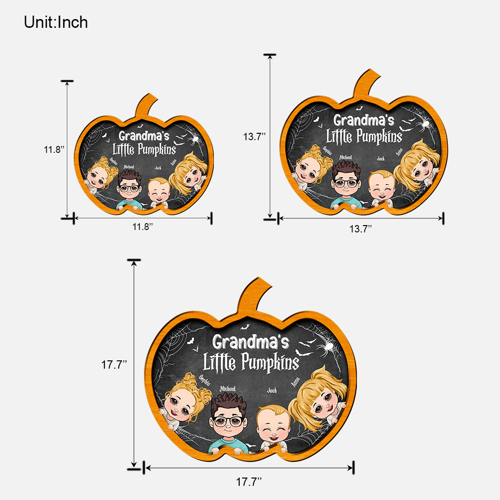Omas kleine Kürbisse – Personalisiertes Oma-Holzschild