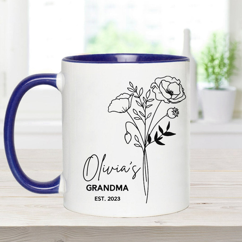 Promoted To Grandma - Gift for grandma - Personalized Accent Mug