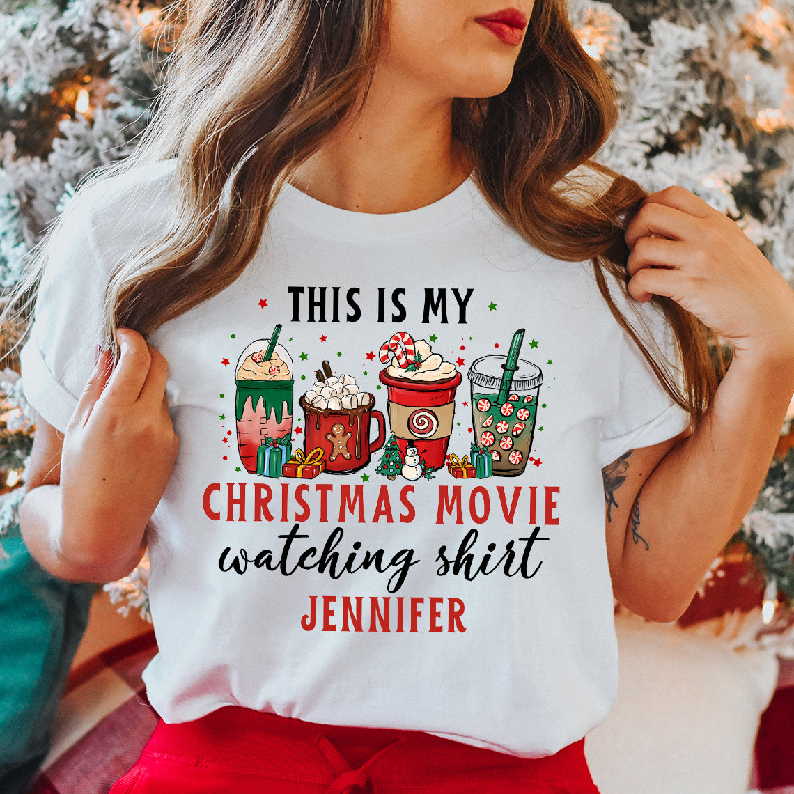 Das ist mein Weihnachtsfilm-Shirt – personalisiertes Weihnachts-T-Shirt und Hoodie