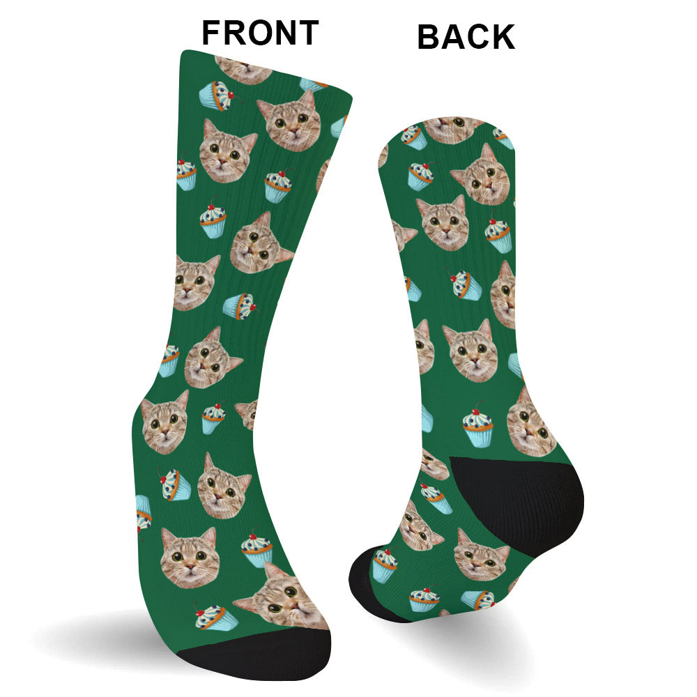 Lustiges Katzenmotiv – personalisierte Socken