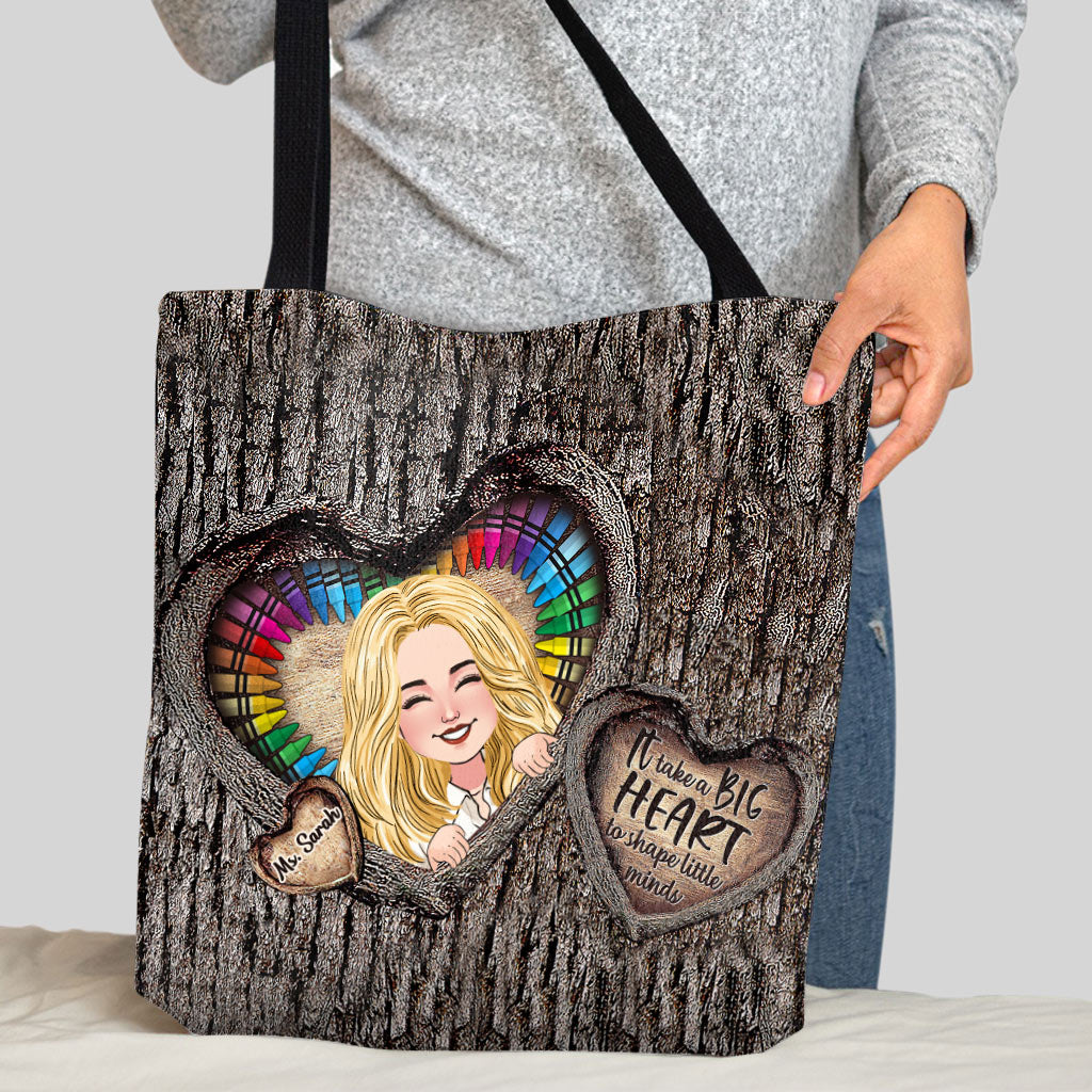 Es braucht ein großes Herz – personalisierte Lehrertasche