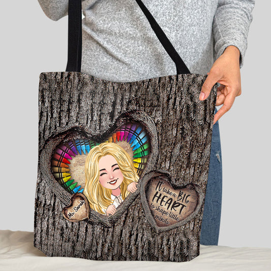 Es braucht ein großes Herz – personalisierte Lehrertasche