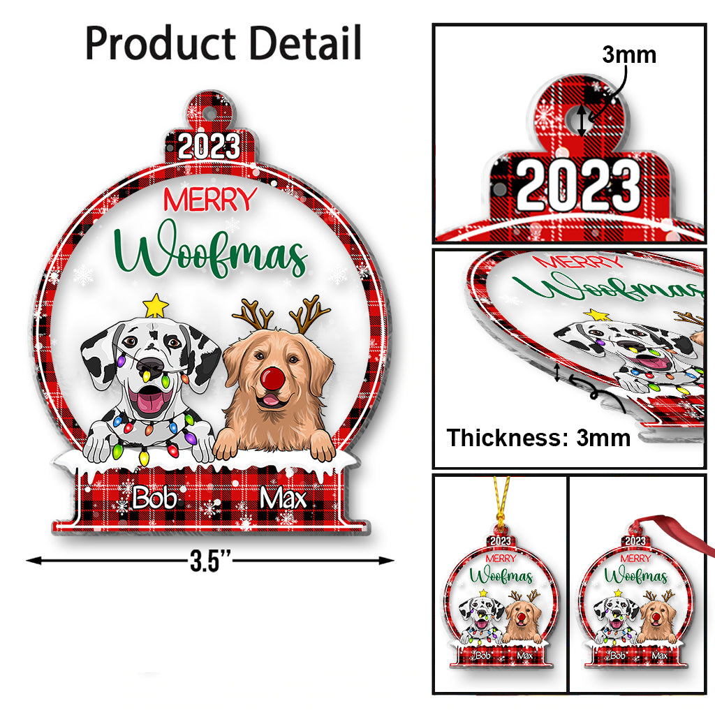 Frohe Weihnachten – Personalisierter transparenter Katzen-Weihnachtsschmuck