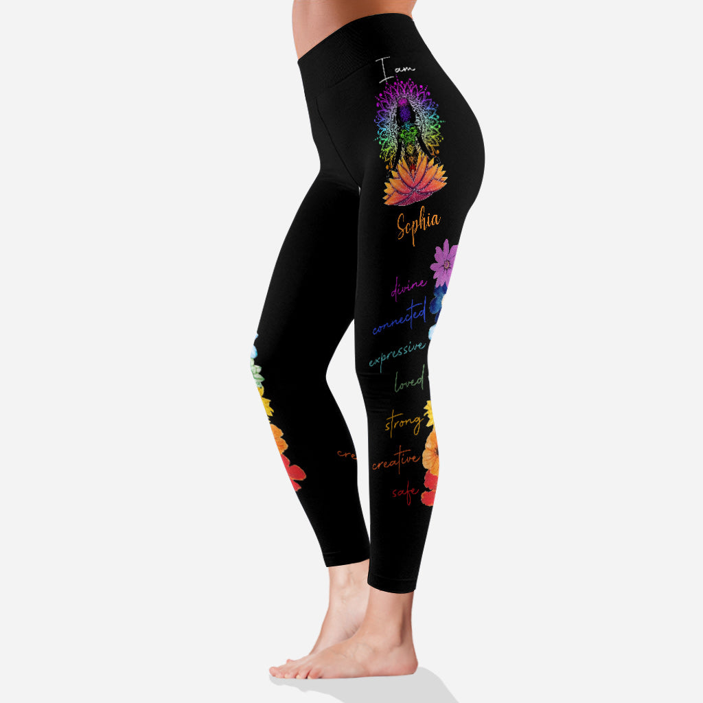 Namaste – Personalisierte Yoga-Leggings