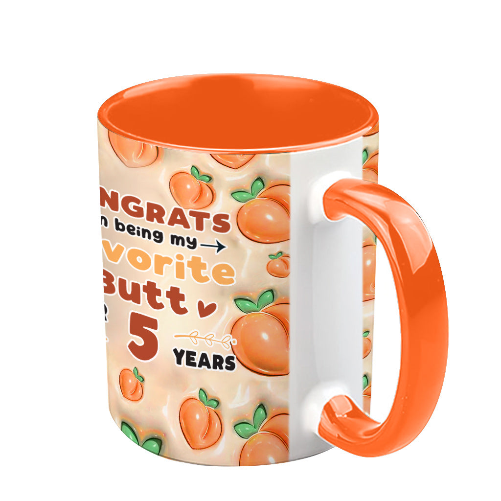 Glückwunsch, dass du mein Lieblingspopo bist – Geschenk für Ehemann, Ehefrau, Freund, Freundin – personalisierte Tasse