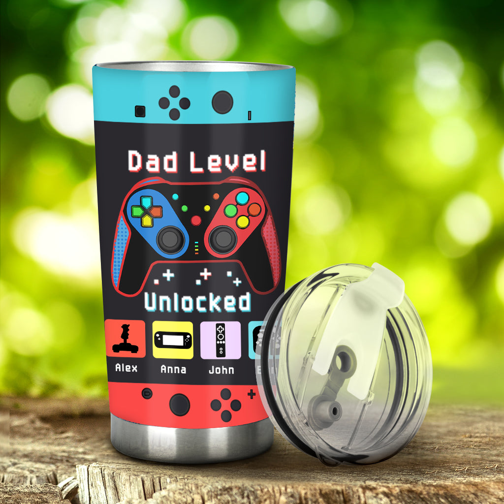 Gamer Dad Like A Regular Dad But Way Cooler - Video Game gift for dad, Gamer - Personalized Tumbler