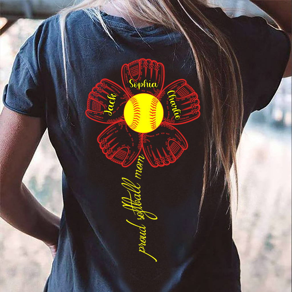 Proud Softball Mom Grandma Aunt - Personalized Softball T-shirt and Hoodie